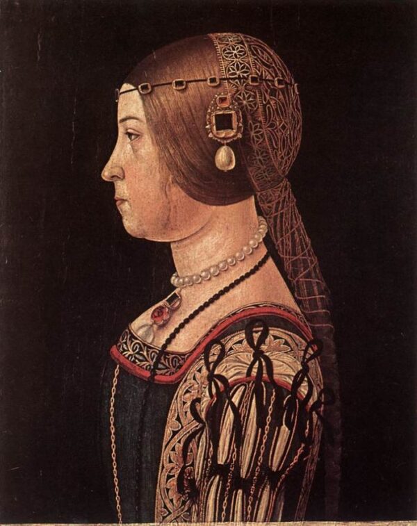 Portrait of Barbara Pallavicino by Alessandro Araldi, hand-painted oil painting reproduction