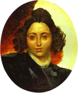 Portrait of Baroness I I Klodt by Karl Briullov, hand-painted oil painting reproduction