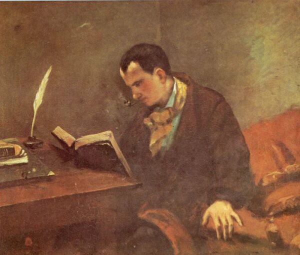 Portrait of Baudelaire by Gustave Courbet, hand-painted oil painting reproduction