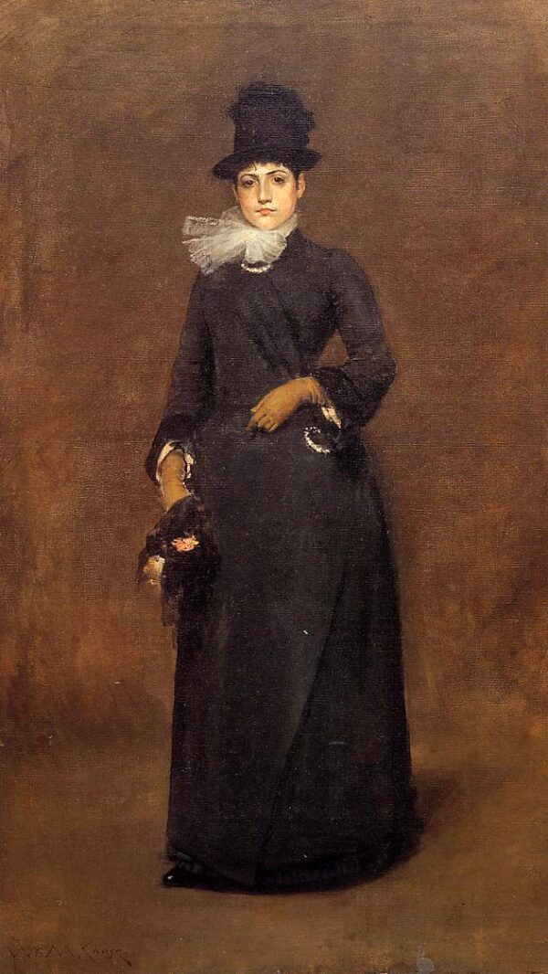 Portrait of Beatrice Clough Bachmann by William Merritt Chase, hand-painted oil painting reproduction