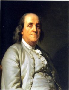 Portrait of Benjamin Franklin by Joseph Siffrein Duplessis, hand-painted oil painting reproduction