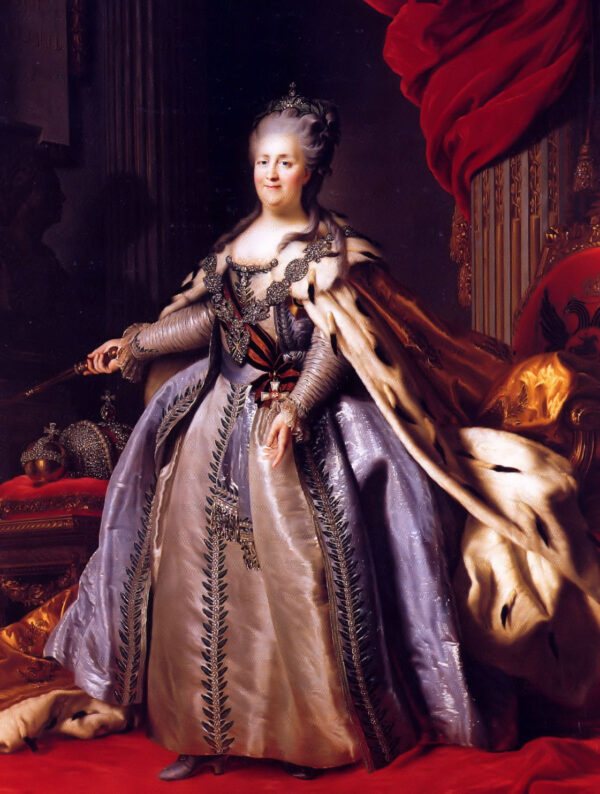 Portrait of Catherine II of Russia by Fyodor Rokotov, hand-painted oil painting reproduction