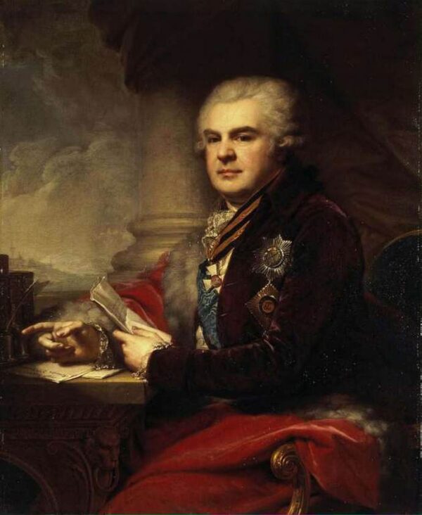 Portrait of Count A.E.Samoilov by Vladimir Borovikovsky, hand-painted oil painting reproduction