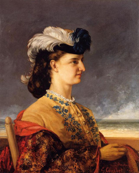 Portrait of Countess Karoly by Gustave Courbet, hand-painted oil reproduction