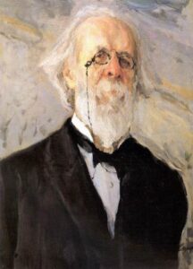 Portrait of D.V. Stasova by Valentin Alexandrovich Serov, hand-painted oil painting reproduction