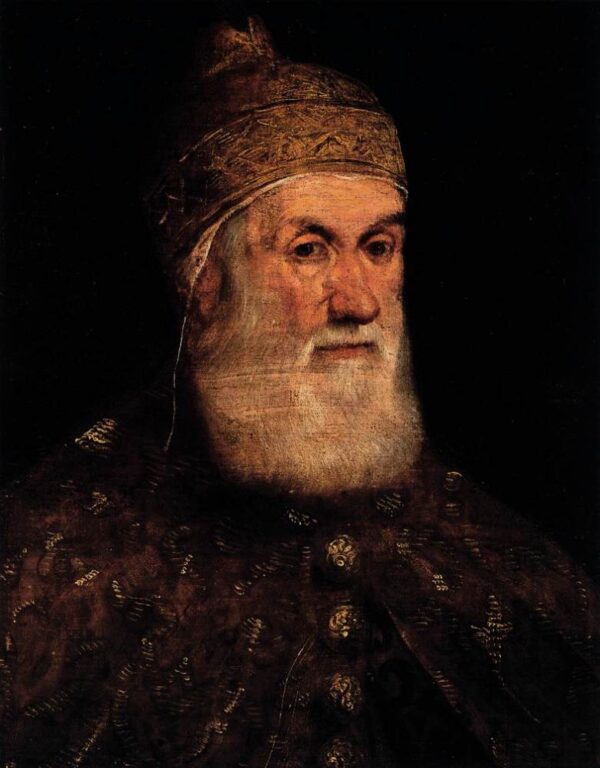 Portrait of Doge Girolamo Priuli by Tintoretto, hand-painted oil painting reproduction