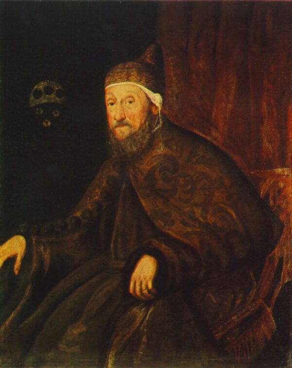 Portrait of Doge Pietro Loredano by Tintoretto, hand-painted oil painting reproduction