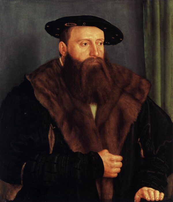 Portrait of Duke Ludwig X of Bavaria by Barthel Beham, hand-painted oil painting reproduction