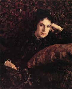 Portrait of E.N. Chokolovoy by Valentin Alexandrovich Serov, hand-painted oil painting reproduction