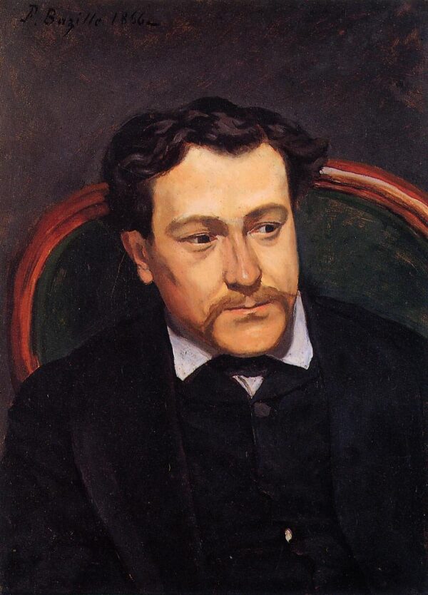 Portrait of Edouard Blau by Jean Frédéric Bazille, hand-painted oil painting reproduction