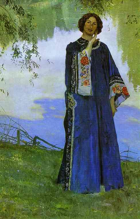 Portrait of Ekaterina Nesterova III by Mikhail Nesterov, hand-painted oil reproduction