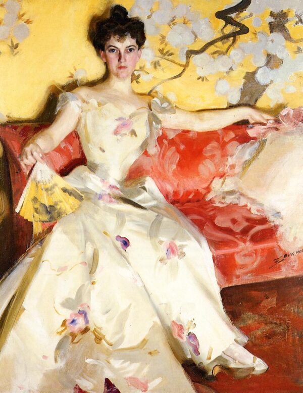 Portrait of Elizabeth Sherman Cameron by Anders Zorn, hand-painted oil painting reproduction
