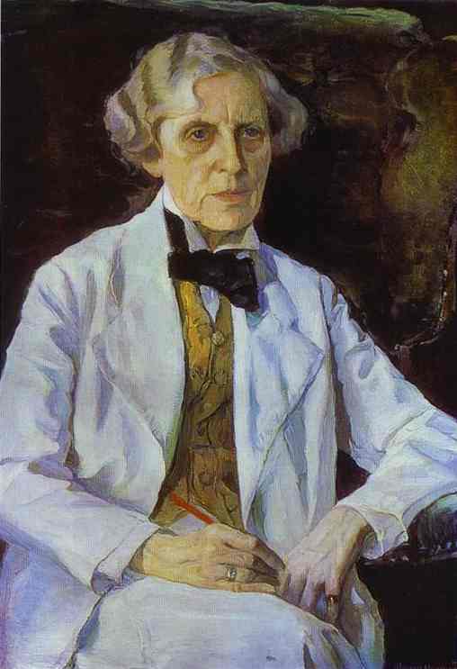 Portrait of Elizaveta Kruglikova by Mikhail Nesterov, hand-painted oil reproduction