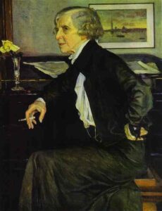 Portrait of Elizaveta Kruglikova II by Mikhail Nesterov, hand-painted oil painting reproduction