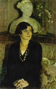 Portrait of Elizaveta Tal by Mikhail Nesterov, hand-painted oil painting reproduction