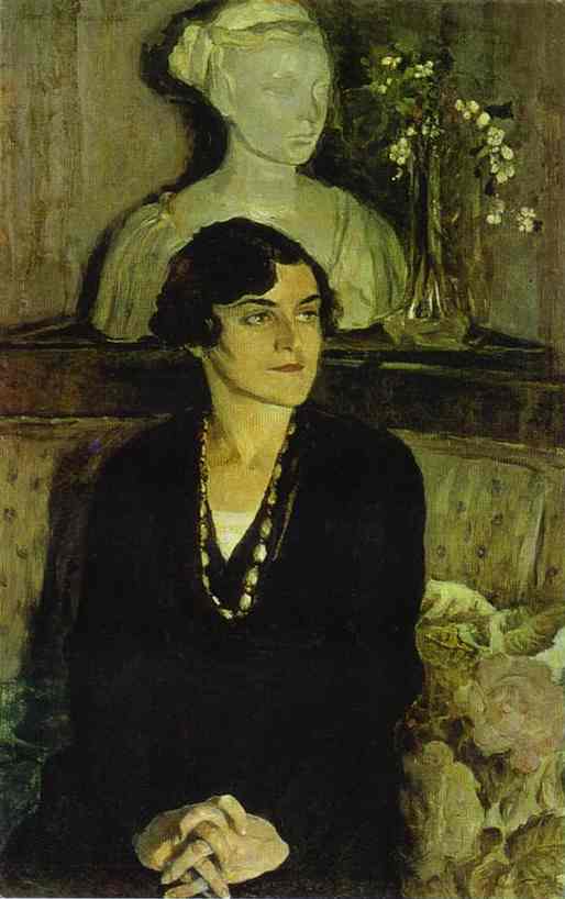 Portrait of Elizaveta Tal by Mikhail Nesterov, hand-painted oil reproduction