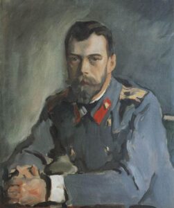 Portrait of Emperor Nicholas II by Valentin Alexandrovich Serov, hand-painted oil painting reproduction