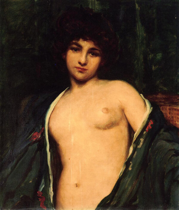 Portrait of Evelyn Nesbitt by Carroll Beckwith, hand-painted oil reproduction