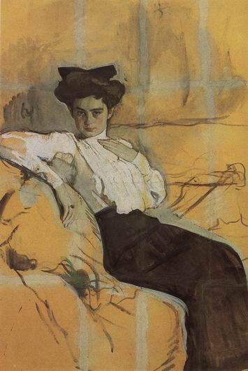 Portrait of G.L. Girshman by Valentin Alexandrovich Serov, hand-painted oil reproduction