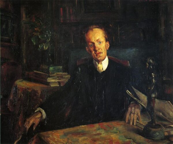 Portrait of Gerhart Hauptmann by Lovis Corinth, hand-painted oil painting reproduction