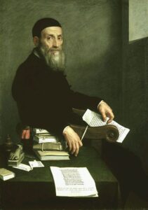 Portrait of Giovanni Bressani by Giovanni Battista Moroni, hand-painted oil painting reproduction