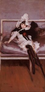 Portrait of Giovinetta Errazuriz by Giovanni Boldini, hand-painted oil painting reproduction