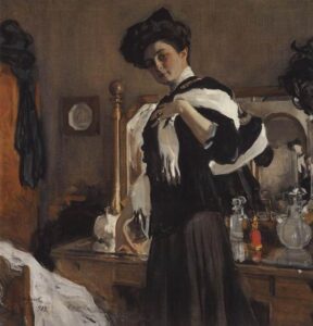 Portrait of Henrietta Girshman by Valentin Alexandrovich Serov, hand-painted oil painting reproduction