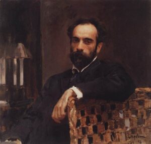 Portrait of Isaac Levitan by Valentin Alexandrovich Serov, hand-painted oil painting reproduction