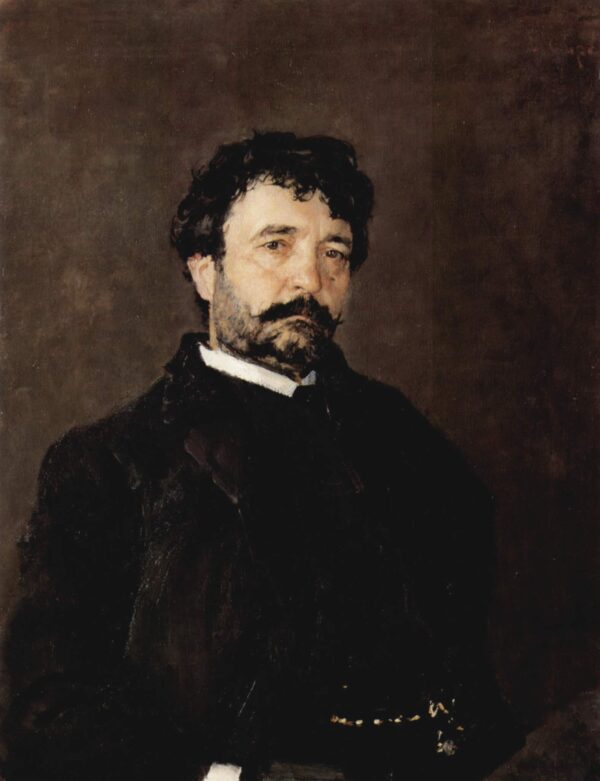 Portrait of Italian Singer Angelo Masini by Valentin Alexandrovich Serov, hand-painted oil painting reproduction