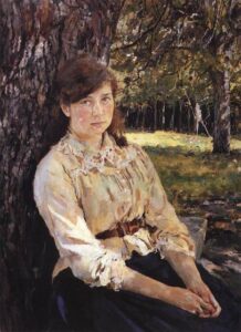 Portrait of J. Simonovic by Valentin Alexandrovich Serov, hand-painted oil painting reproduction
