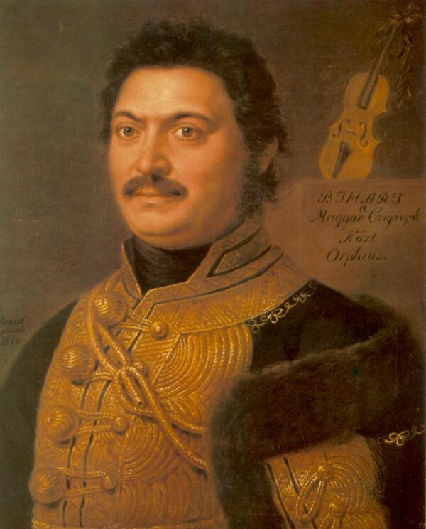 Portrait of Janos Bihari Composer and Gipsy Virtuoso 1820i by János Donát, hand-painted oil painting reproduction