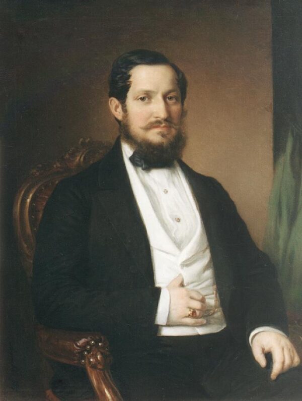 Portrait of Janos Matta by Miklós Barabás, hand-painted oil painting reproduction