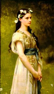 Portrait of Julia Foster Ward by Jules Joseph Lefebvre, hand-painted oil painting reproduction