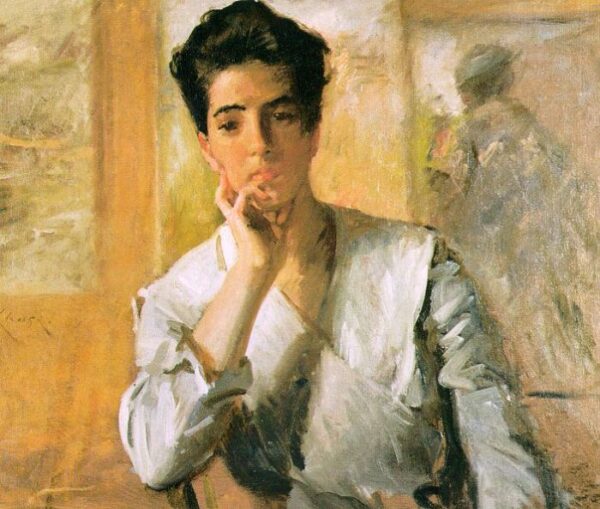 Portrait of Kate Freeman Clark by William Merritt Chase, hand-painted oil painting reproduction