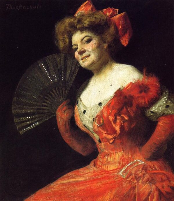 Portrait of Katherine Rice by Thomas Pollock Anshutz, hand-painted oil painting reproduction