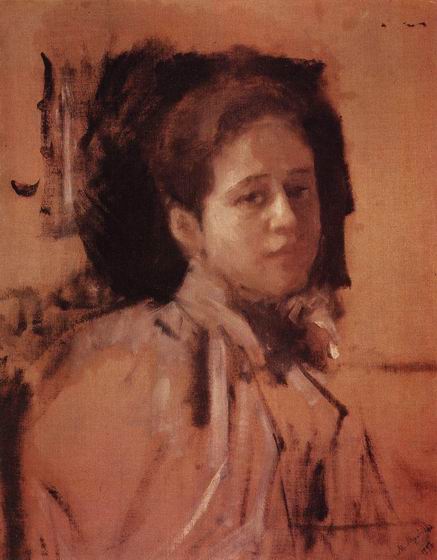 Portrait of L.A. Mamontova by Valentin Alexandrovich Serov, hand-painted oil reproduction