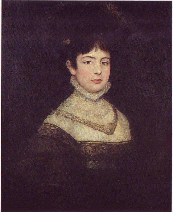 Portrait of Laura Henschel-Rosenfeld by Maurycy Gottlieb, hand-painted oil reproduction