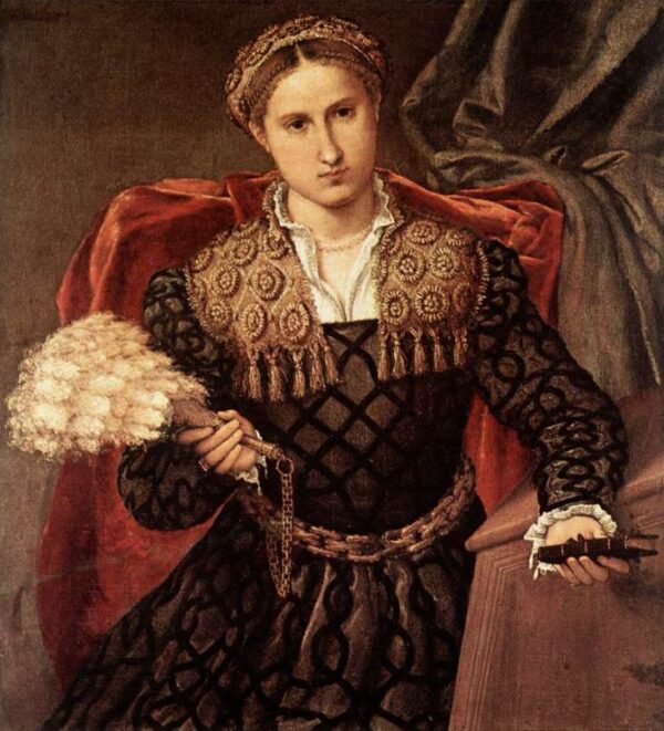 Portrait of Laura da Pola by Lorenzo Lotto, hand-painted oil painting reproduction