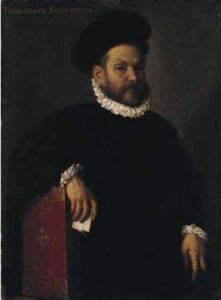 Portrait of Leonardo Salvagno by Giovanni Battista Moroni, hand-painted oil painting reproduction