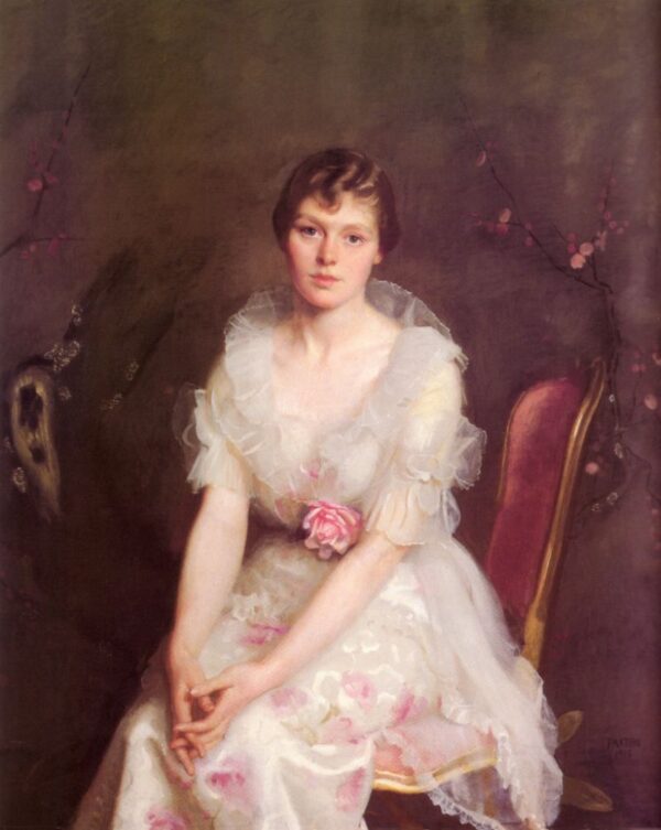 Portrait of Louise Converse by William McGregor Paxton, hand-painted oil painting reproduction