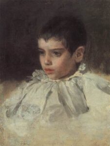 Portrait of Lyalya Simonovic by Valentin Alexandrovich Serov, hand-painted oil painting reproduction