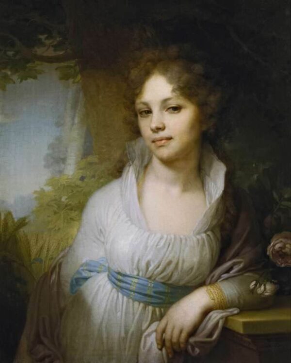 Portrait of M.I.Lopukhina by Vladimir Borovikovsky, hand-painted oil painting reproduction