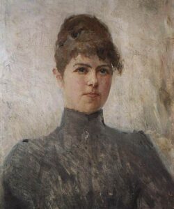 Portrait of M.Y. Van-Zandt by Valentin Alexandrovich Serov, hand-painted oil painting reproduction