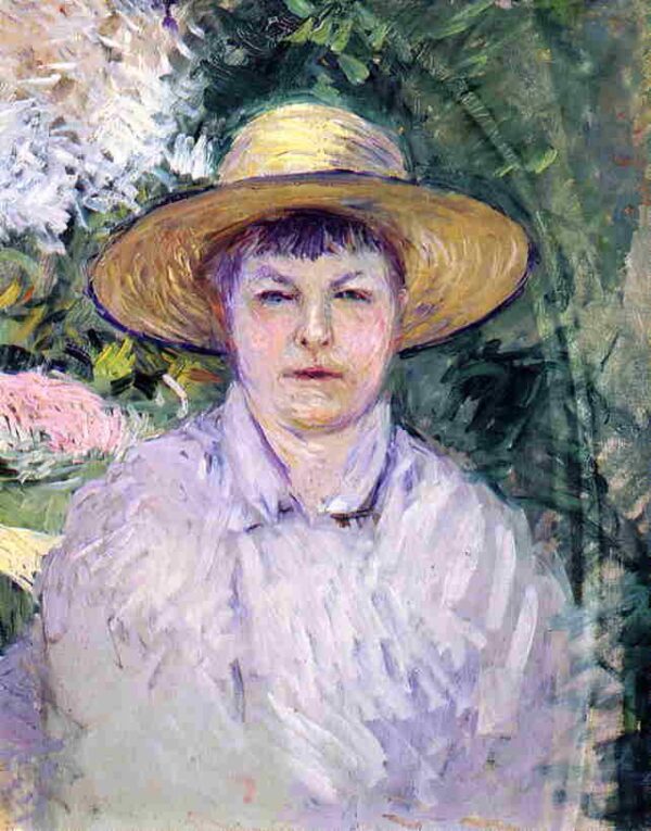 Portrait of Madame Renoir by Gustave Caillebotte, hand-painted oil painting reproduction