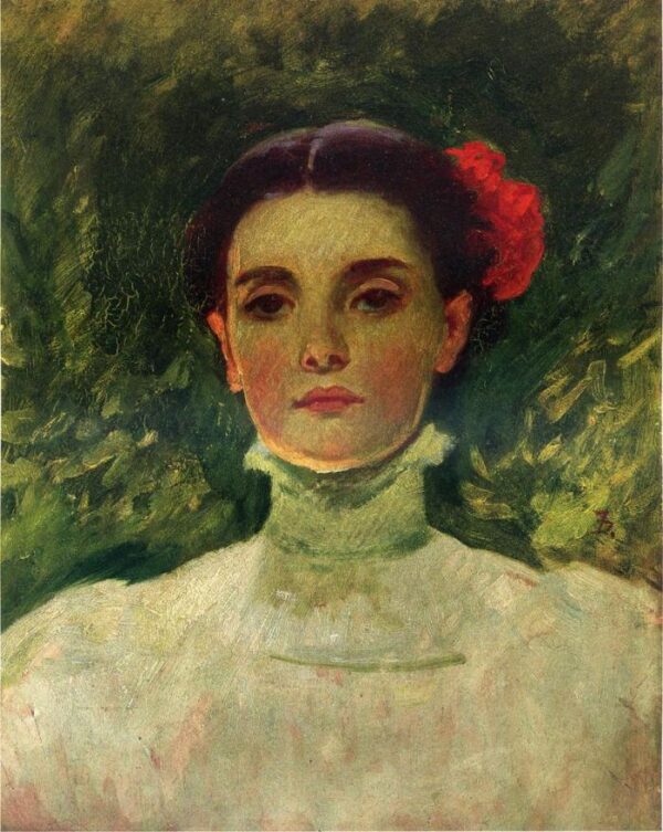 Portrait of Maggie Wilson by Frank Duveneck, hand-painted oil painting reproduction