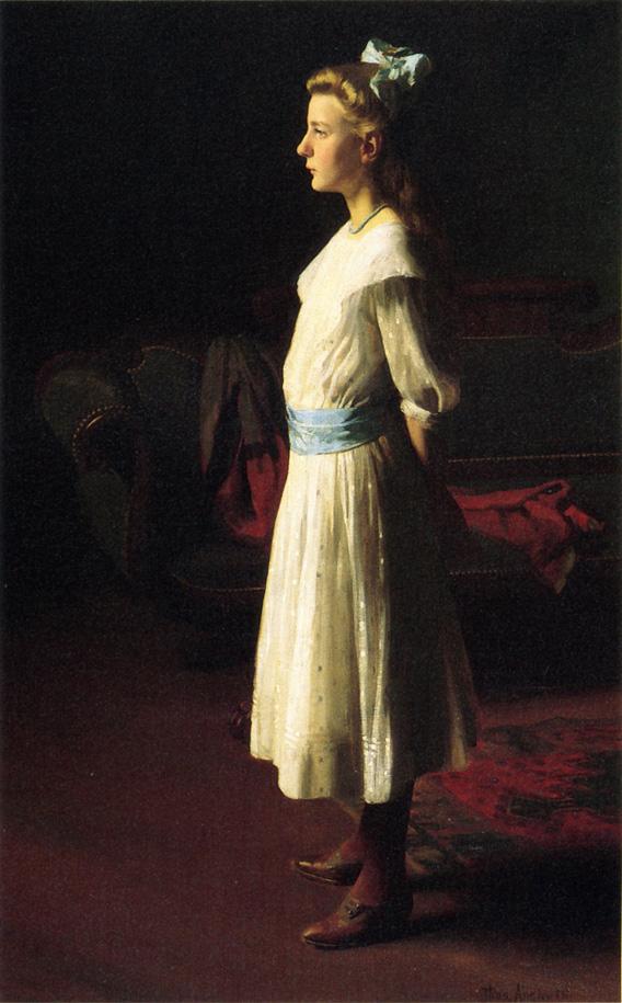 Portrait of Margaret Perot by Thomas Pollock Anshutz, hand-painted oil reproduction