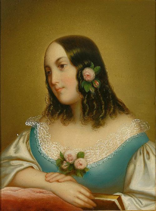 Portrait of Maria by Friedrich von Amerling, hand-painted oil reproduction