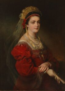 Portrait of Marie Paterno nee Nemetschke the fourth and last wife of Amerling by Friedrich von Amerling, hand-painted oil painting reproduction