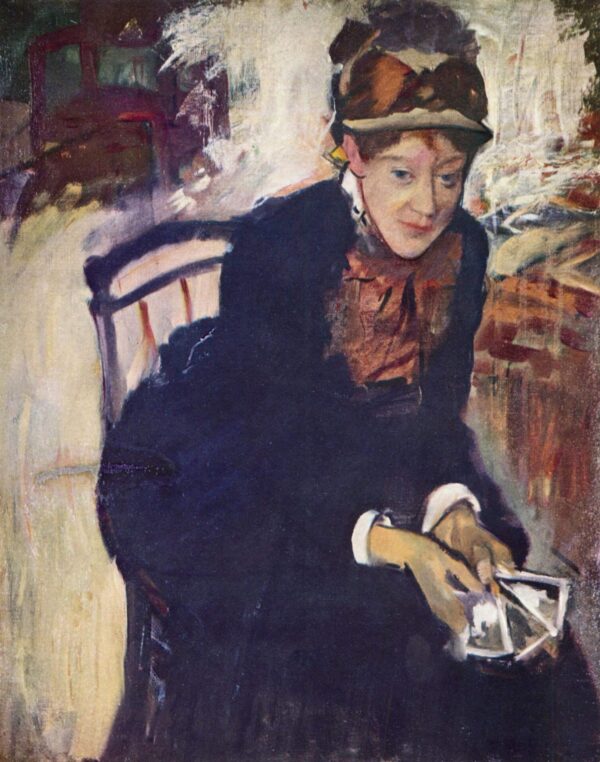 Portrait of Mary Cassatt by Edgar Degas, hand-painted oil painting reproduction