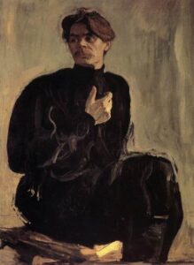 Portrait of Maxim Gorky by Valentin Alexandrovich Serov, hand-painted oil painting reproduction